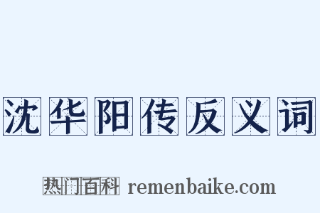 沈华阳传反义词是什么意思的图片